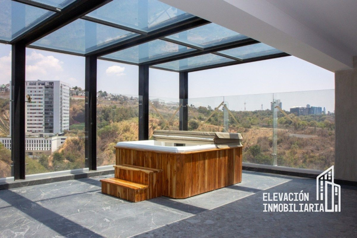 venta de departamento nuevo con terraza en bosque real huixquilucan