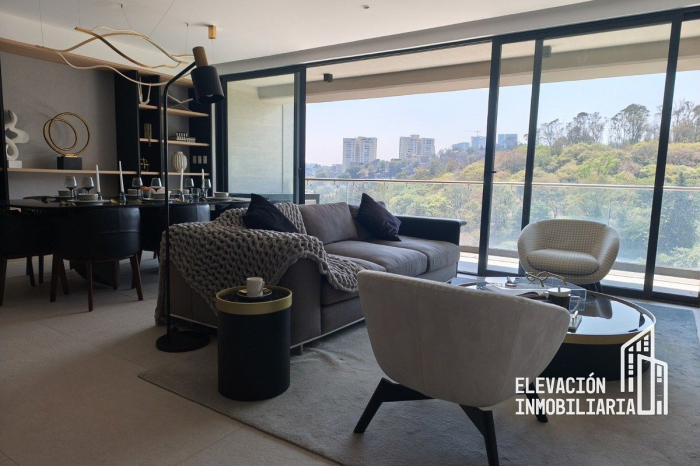 venta de departamento nuevo con terraza en bosque real huixquilucan