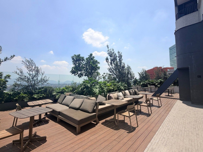 departamento amueblado en renta en be grand reforma