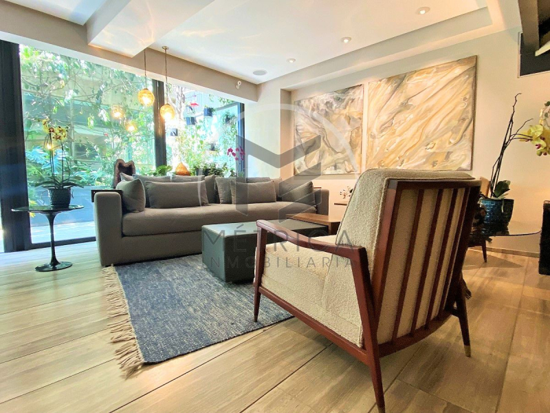 departamento tipo garden amueblado y equipado en renta en polanco: