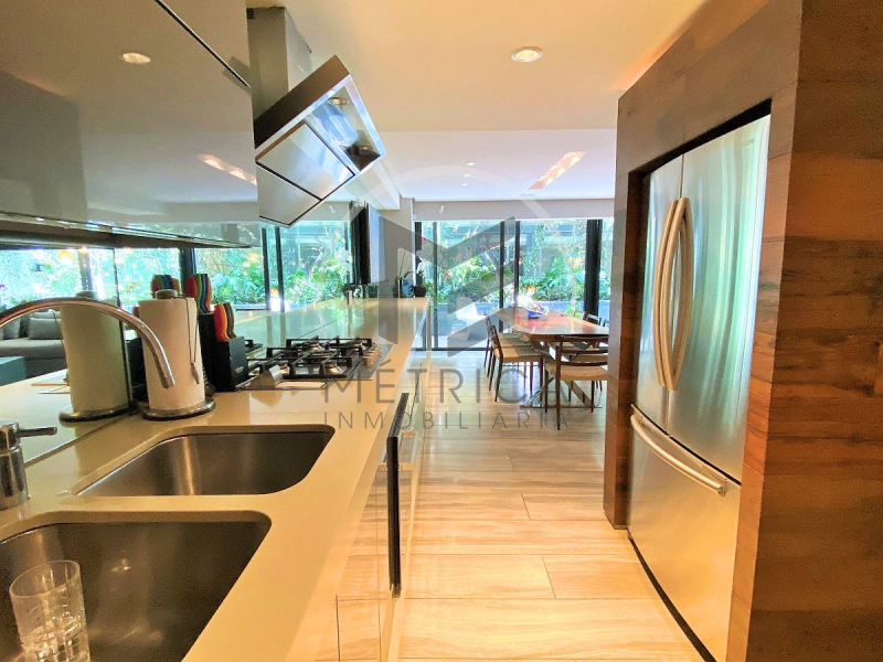departamento tipo garden amueblado y equipado en renta en polanco: