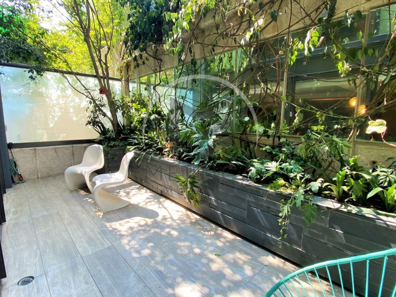 departamento tipo garden amueblado y equipado en renta en polanco: