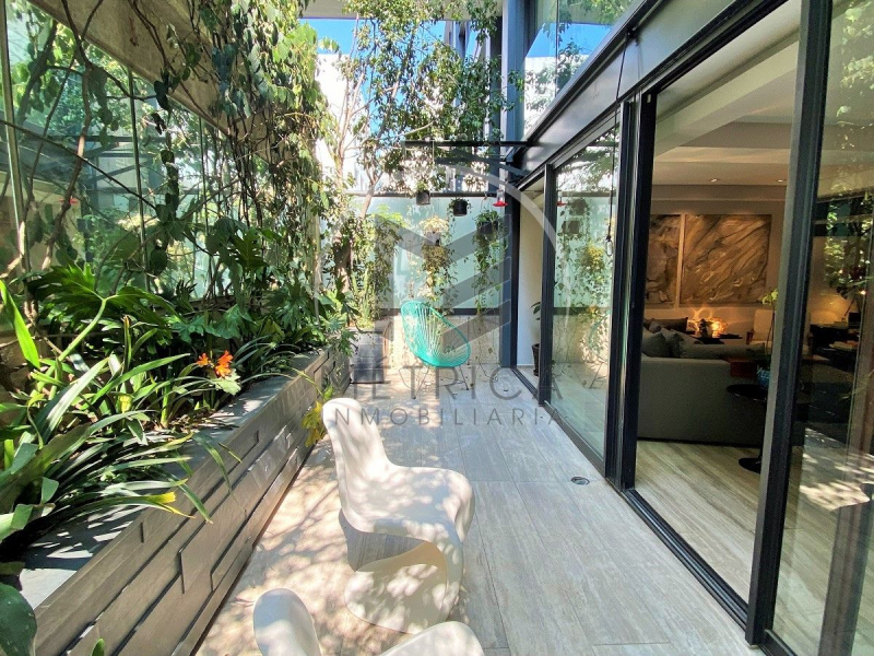 departamento tipo garden amueblado y equipado en renta en polanco:
