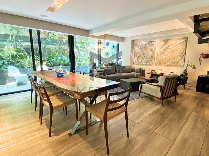 departamento tipo garden amueblado y equipado en renta en polanco: