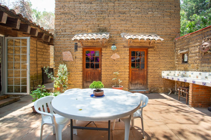 casa de 1 nivel en condominio con jardín y chimeneas – topilejo, tlalpan, cdmx