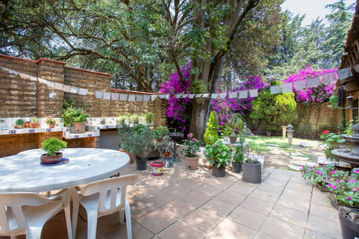 casa de 1 nivel en condominio con jardín y chimeneas – topilejo, tlalpan, cdmx