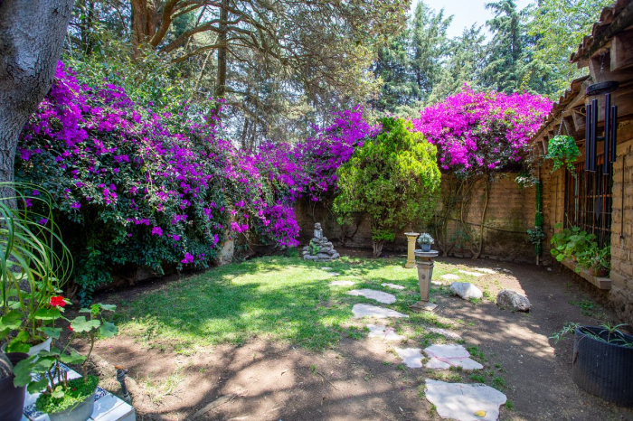 casa de 1 nivel en condominio con jardín y chimeneas – topilejo, tlalpan, cdmx