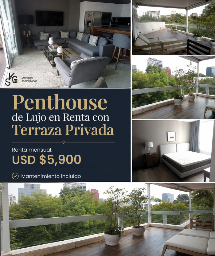 departamento amueblado en renta  en campos elíseos, polanco, cdmx