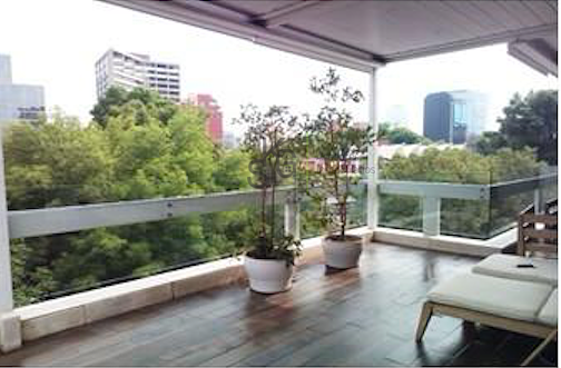 departamento amueblado en renta  en campos elíseos, polanco, cdmx
