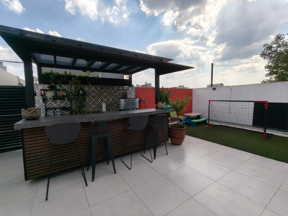 departamento con roof garden privado en quinto piso en col.san rafael
