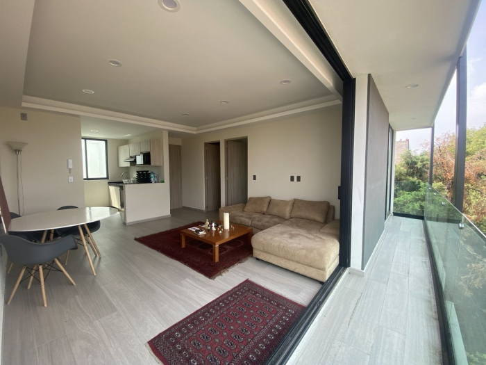 departamento con  terraza y en renta col. narvarte