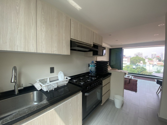 departamento con  terraza y en renta col. narvarte