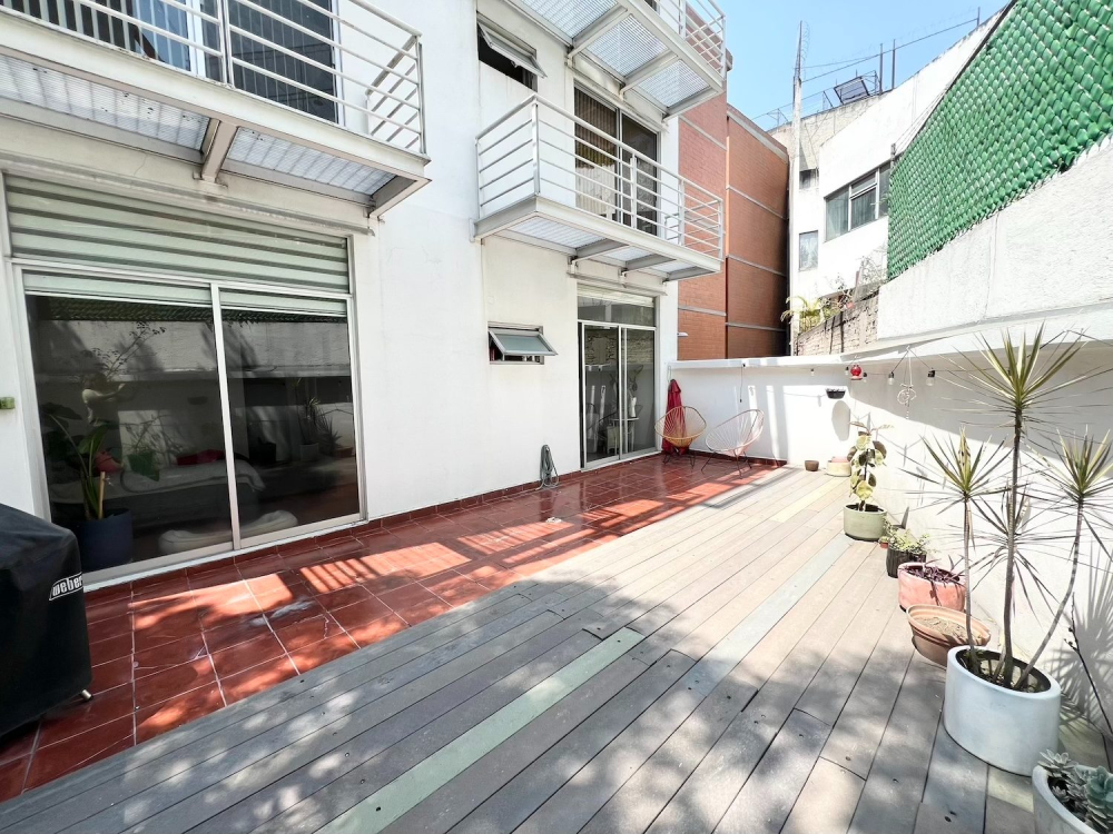 Departamento en Renta con dos terrazas privadas en Narvarte 