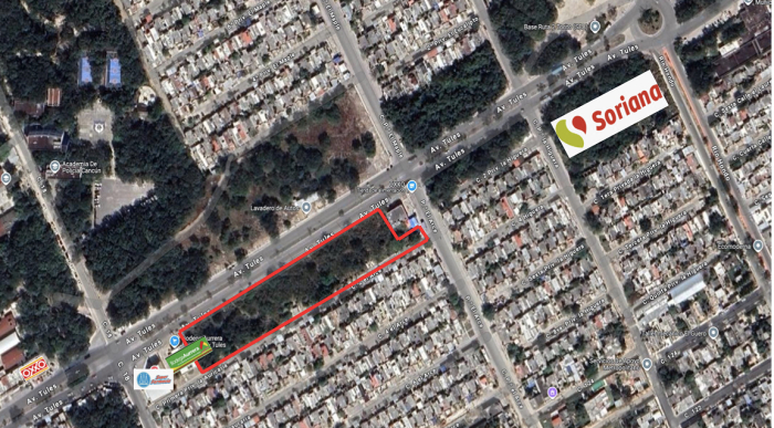 local comercial en renta sobre av. los tules, cancún 500 m² a pie de calle