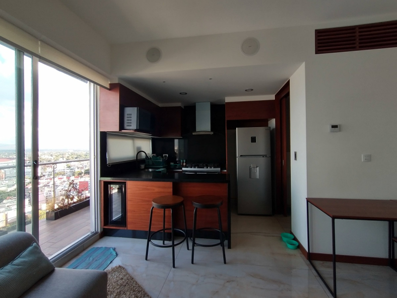 Renta Departamento Amueblado En City Towers Black Vista Volcanes, Piso 18