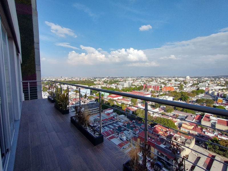 Renta Departamento Amueblado En City Towers Black Vista Volcanes, Piso 18
